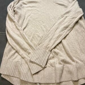 LOFT Light Tan Cowl Neck Sweater